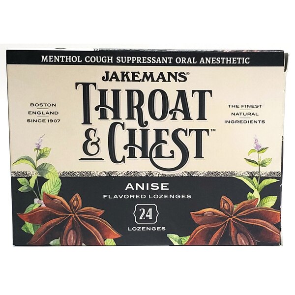 Jakemans Throat & Chest Lozenges Box, 24CT