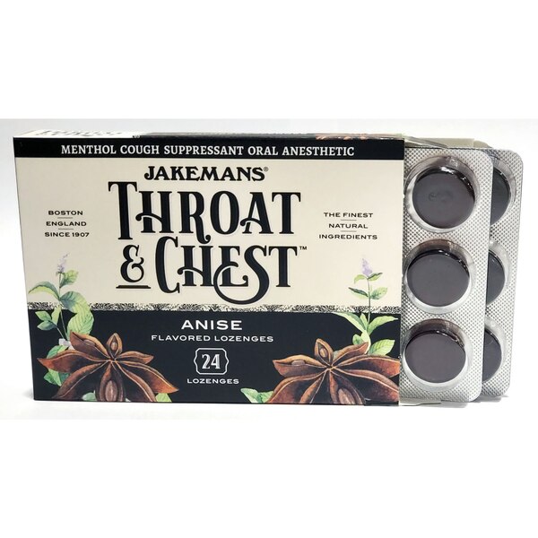 Jakemans Throat & Chest Lozenges Box, 24CT