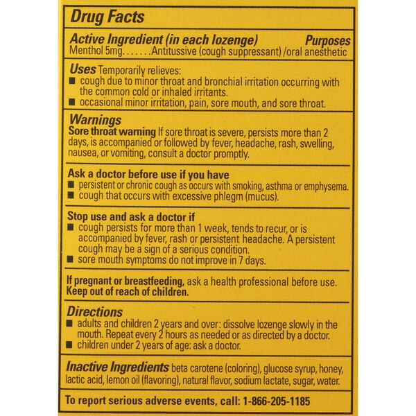Jakemans Throat & Chest Lozenges Honey & Lemon, 24CT
