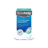 ScarAway Advanced Clear Silicone Scar Sheets, 6 CT, thumbnail image 1 of 7