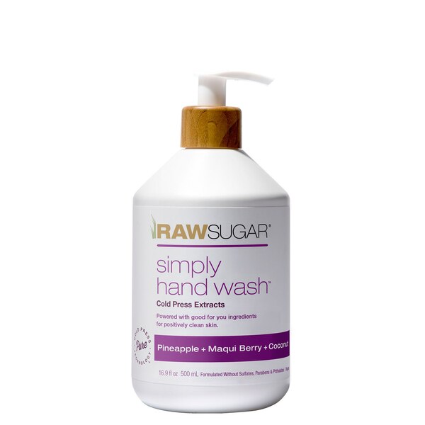 Raw Sugar Simply Hand Wash, Pineapple + Maqui Berry + Coconut