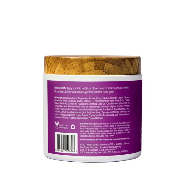 Raw Sugar Living Sugar Scrub, 15 oz