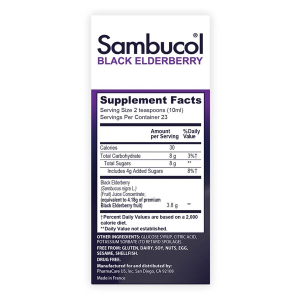 Sambucol Black Elderberry Syrup, 7.8 OZ