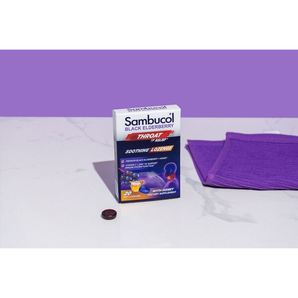 Sambucol Black Elderberry Throat Lozenge, 20 CT