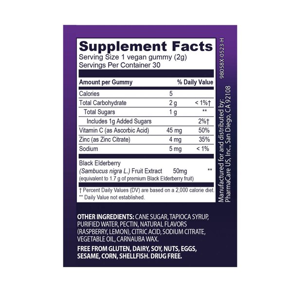 Sambucol Black Elderberry Immune Support Gummies, 30 CT