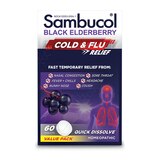 Sambucol Black Elderberry Cold & Flu Relief Quick Dissolve Tablets, 60 CT, thumbnail image