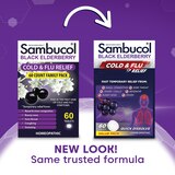 Sambucol Black Elderberry Cold & Flu Relief Quick Dissolve Tablets, 60 CT, thumbnail image