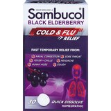 Sambucol Black Elderberry Cold & Flu Relief Tablets, 30 CT, thumbnail image