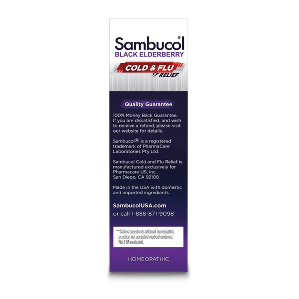 Sambucol Black Elderberry Cold & Flu Relief Tablets, 30 CT