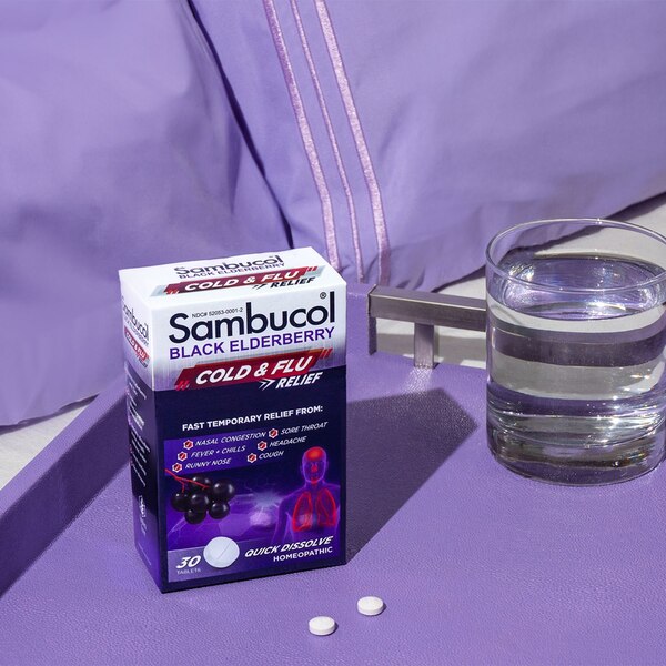 Sambucol Black Elderberry Cold & Flu Relief Tablets, 30 CT