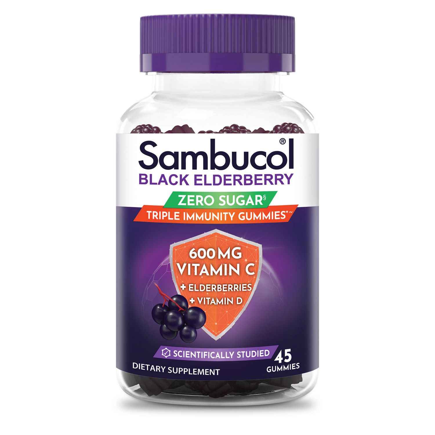 Sambucol Sugar Free Tripple Immunity Gummies, 45 CT