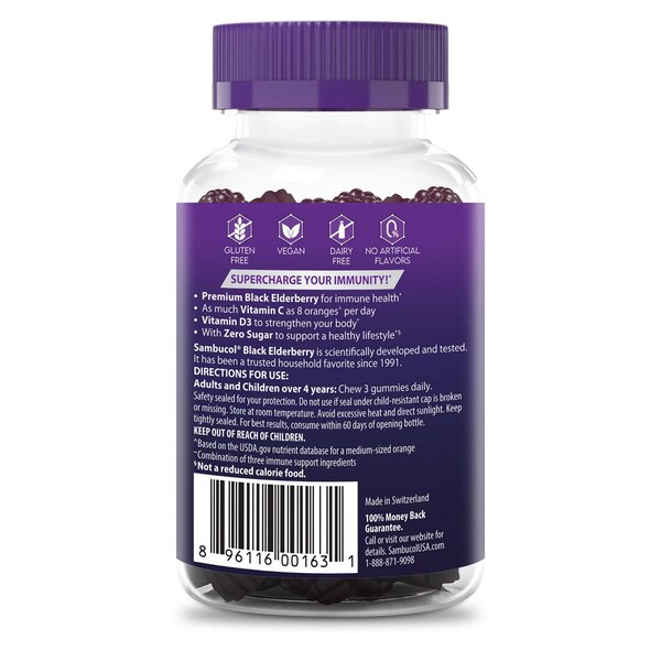 Sambucol Sugar Free Tripple Immunity Gummies, 45 CT