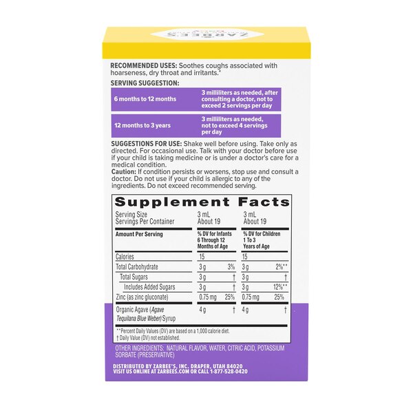 Zarbee's Baby Grape Cough Syrup 