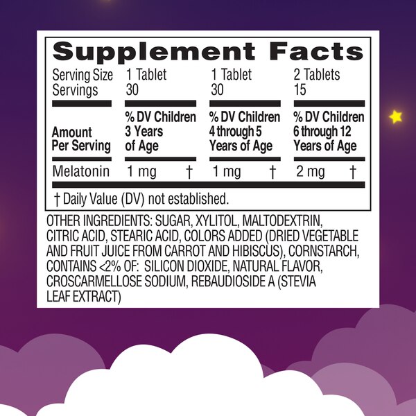 Zarbee's Naturals Children's Sleep with Melatonin Chewable Tablets, Grape, 30 CT