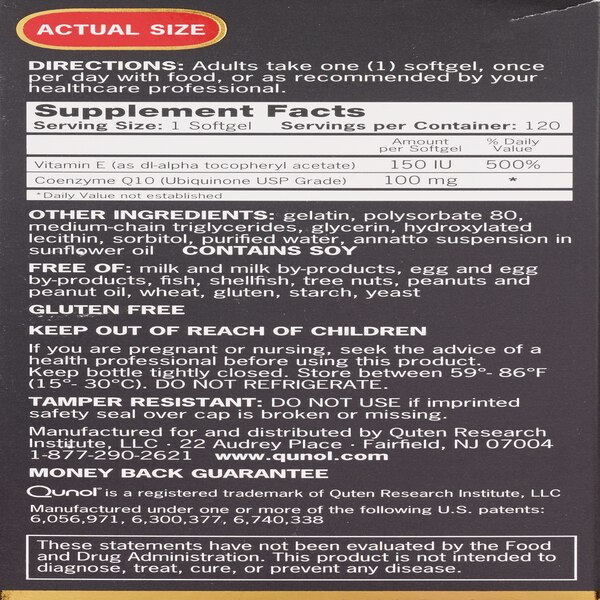 Qunol Ultra CoQ10 Softgels 100mg