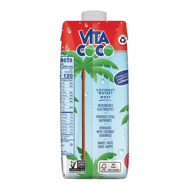 Vita Coco Peach Mango, 16.9 OZ