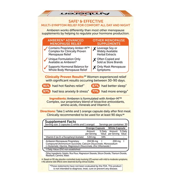 Amberen Menopause Relief Capsules, 60 CT