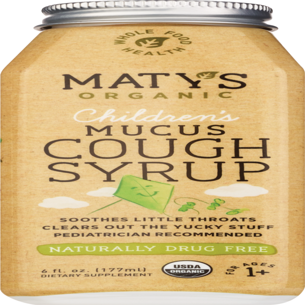 Maty's Organic - Jarabe pediátrico para la tos y la congestión, 6 oz