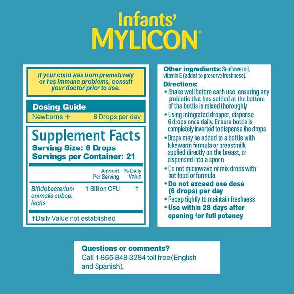 Infants' Mylicon Daily Probiotic Drops, 0.28 FL OZ