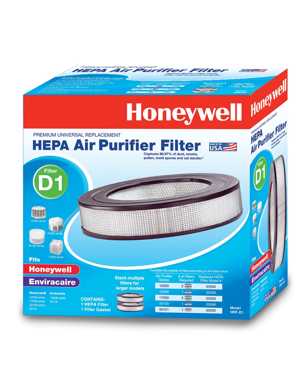 Honeywell - Filtro HEPA universal, D