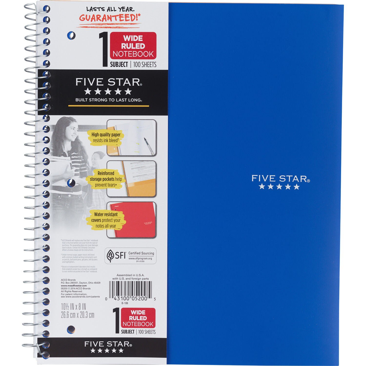 Mead Five Star 1 Subject Notebook College Wide Ruled Pick Up In Store mead-five-star-1-subject-notebook-college-wide-ruled-pick-up-in-store