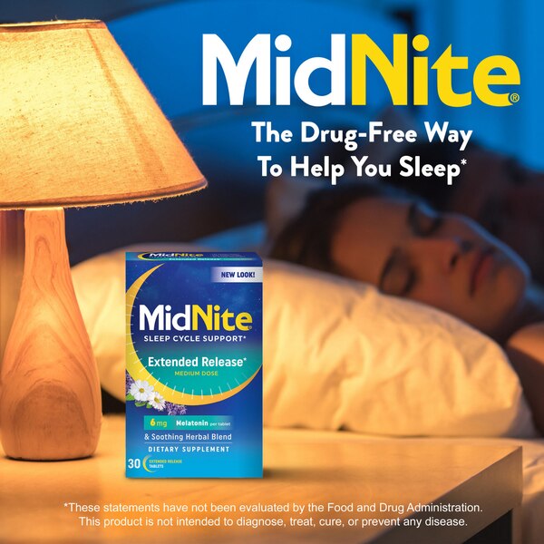 Midnite Extended Release Sleep Support Tablets, 30 CT