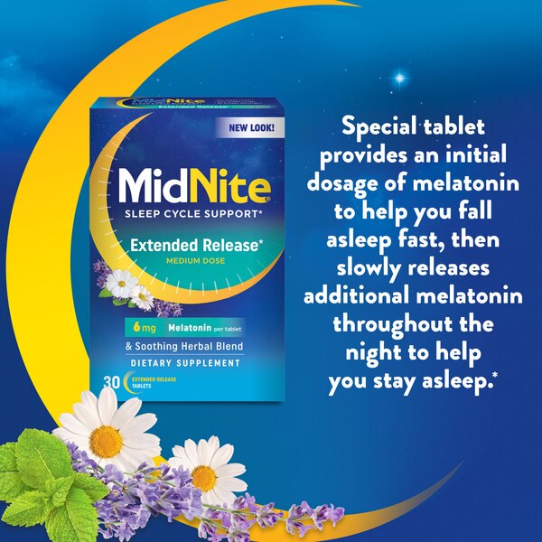Midnite Extended Release Sleep Support Tablets, 30 CT