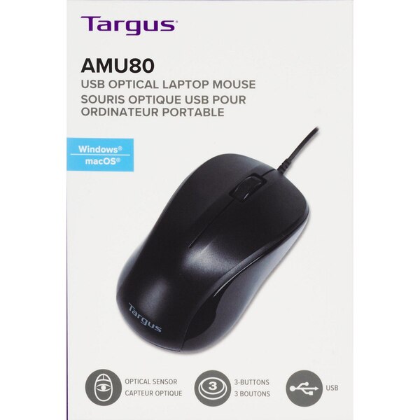 Targus AMU80 USB Optical Laptop Mouse