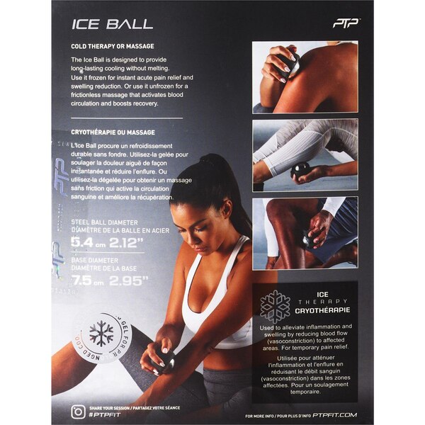PTP Ice Therapy Ball, Dual Function, Cryotherapy & Massage