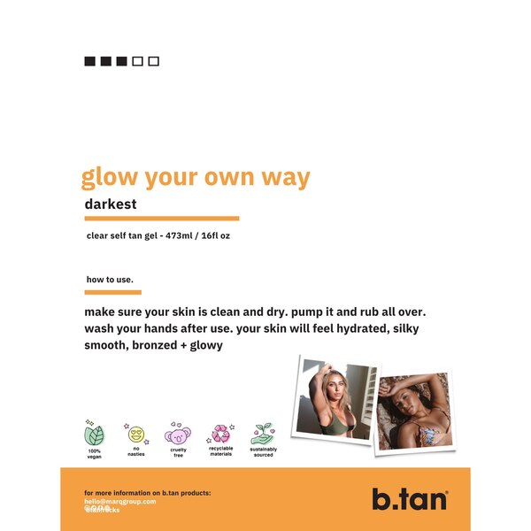 b.tan glow your own way, 16 OZ