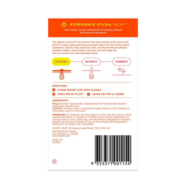 Zitsticka KILLA Deep Access Microdart Patches, 4 CT