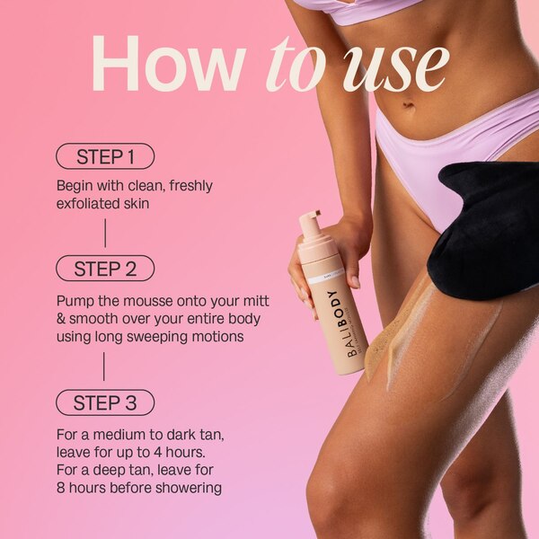 Bali Body Self Tanning Mousse, Dark