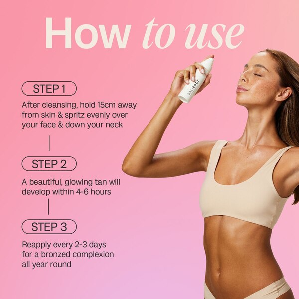 Bali Body Face Tanning Mist, Dark