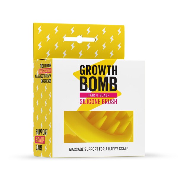 Growth Bomb Silicone Scalp Brush, Yellow
