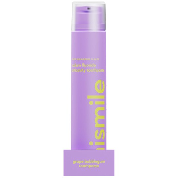 hismile Sodium Fluoride Anticavity Toothpaste, Grape Bubblegum, 2.1 OZ
