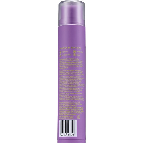 hismile Sodium Fluoride Anticavity Toothpaste, Grape Bubblegum, 2.1 OZ