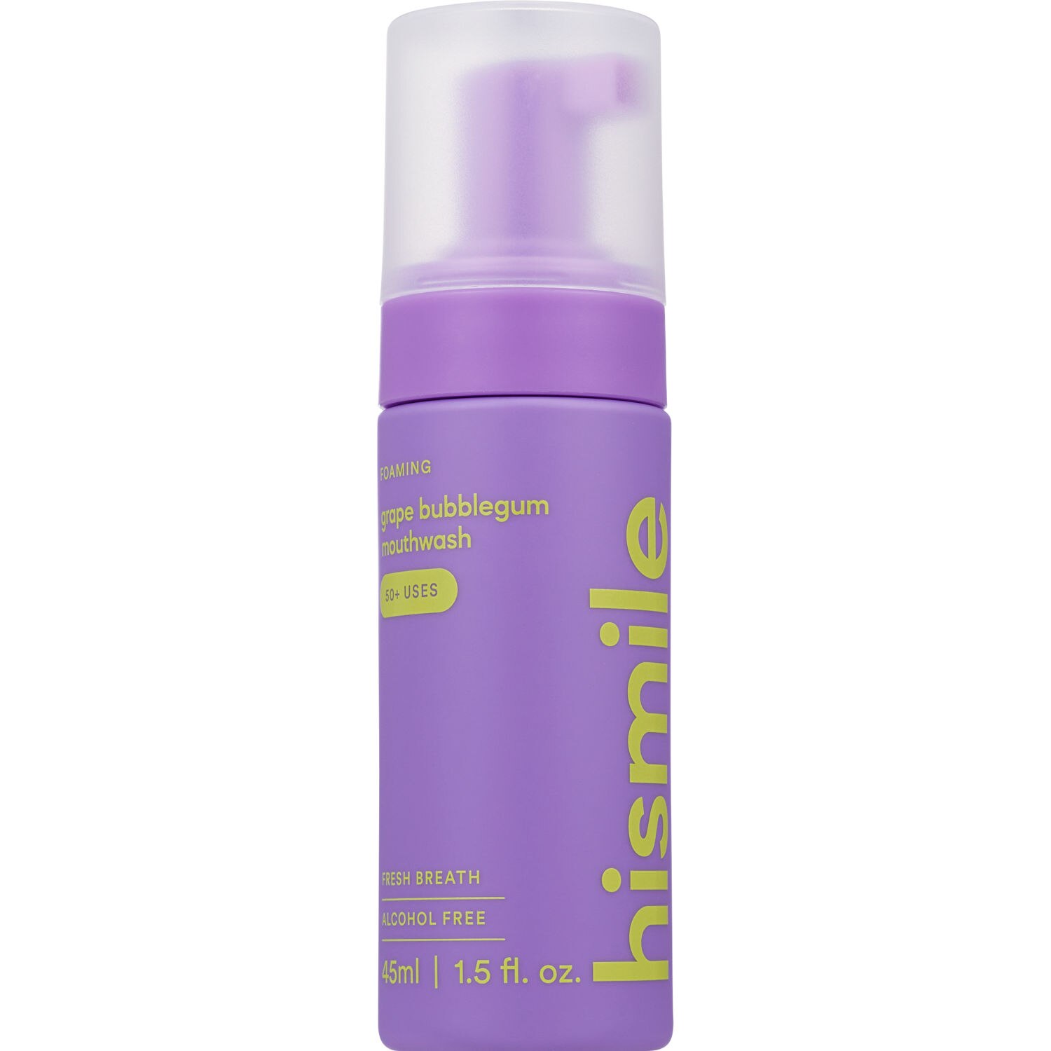 hismile Foam Fresh Breath Mouthwash, Grape Bubblegum, 1.5 OZ