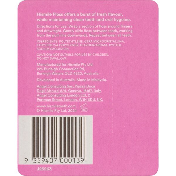 hismile Dental Floss, Watermelon, 27 YD