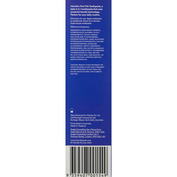 hismile V34 Color Corrector 2-in-1 Toothpaste, 3.5 OZ