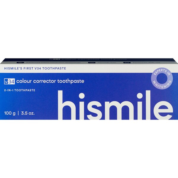 hismile V34 Color Corrector 2-in-1 Toothpaste, 3.5 OZ