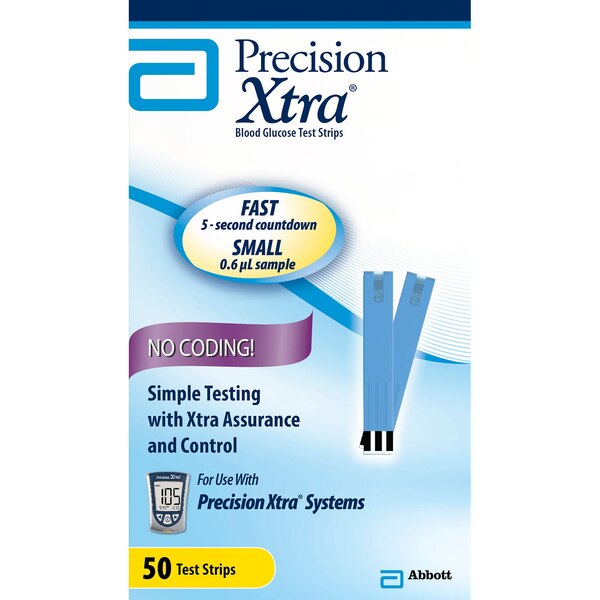 Precision Xtra Blood Glucose Test Strips, 50 CT