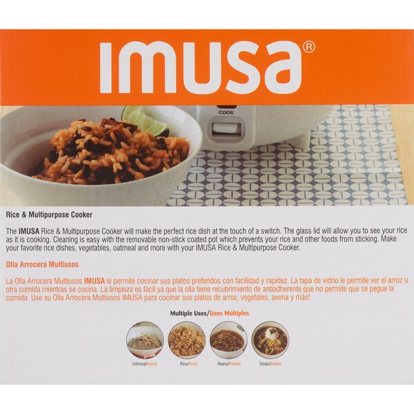 IMUSA Electric Rice Cooker with Spoon and Cup, 3 CUP