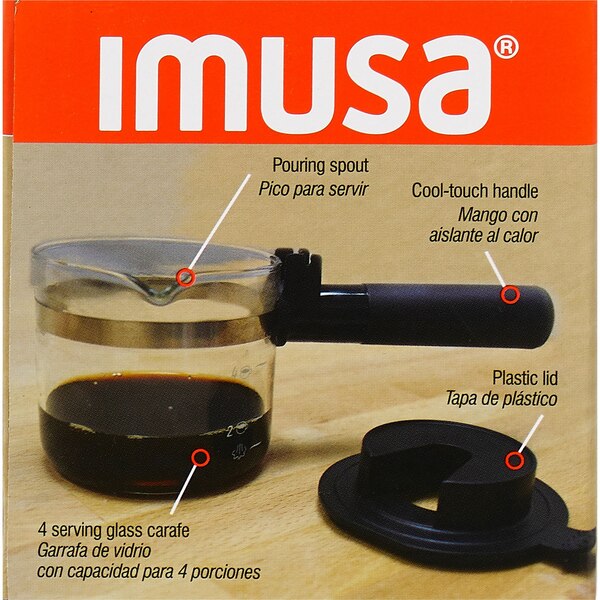 IMUSA Replacement Carafe for Electric Espresso Maker, Glass