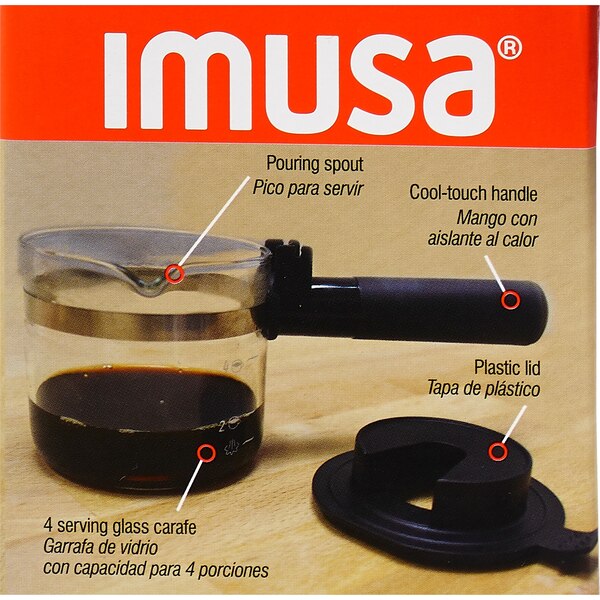 IMUSA Replacement Carafe for Electric Espresso Maker, Glass