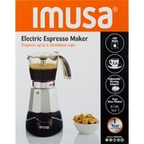 IMUSA Electric Espresso Maker, 3-6 Cup Capacity, Silver, thumbnail image