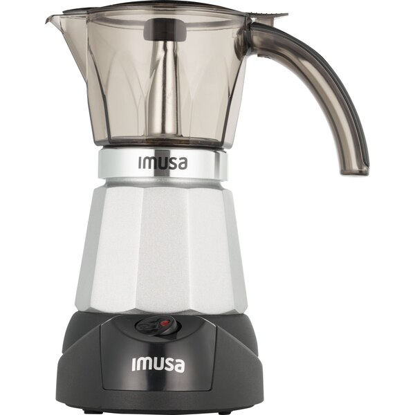 IMUSA Electric Espresso Maker, 3-6 Cup Capacity, Silver