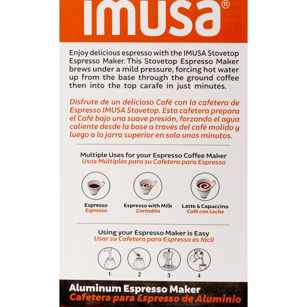 IMUSA Traditional Stovetop Coffeemaker, 3 CUP