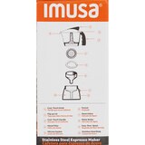IMUSA Stovetop Coffeemaker, Stainless Steel, 6 CUP, thumbnail image