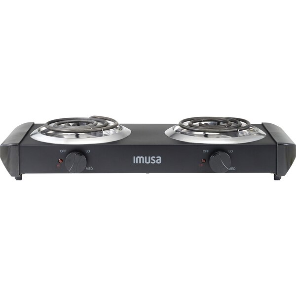 IMUSA Electric Double Burner, Adjustable Knob