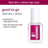 essie salon quality nail care, vegan, clear top coat, good to go, 0.46 fl oz, thumbnail image